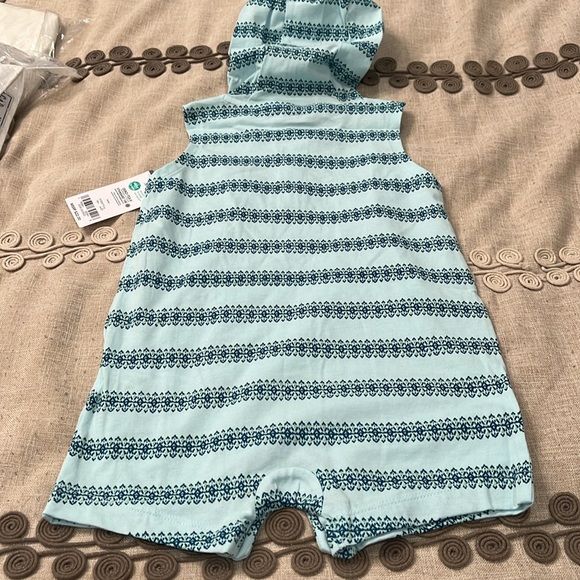 Carter's Baby Boys Sleeveless Stripe Hooded Romper/NWT/18m - Picture 10 of 11
